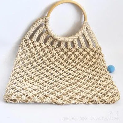 Hand-knitted Hollow Handbag