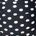 Unique Vintage Plus Size Black & White Polka Dot Print Monroe Halter Bikini Top